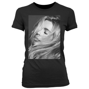 Claudia Schiffer Women's Junior Cut Crewneck T-Shirt