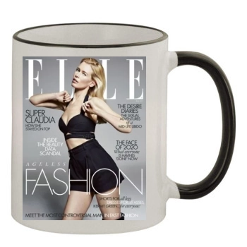 Claudia Schiffer 11oz Colored Rim & Handle Mug