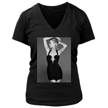 Claudia Schiffer Women's Deep V-Neck TShirt