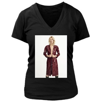 Claudia Schiffer Women's Deep V-Neck TShirt