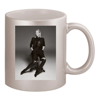 Claudia Schiffer 11oz Metallic Silver Mug