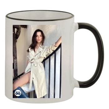 Emily Ratajkowski 11oz Colored Rim & Handle Mug