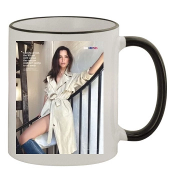 Emily Ratajkowski 11oz Colored Rim & Handle Mug