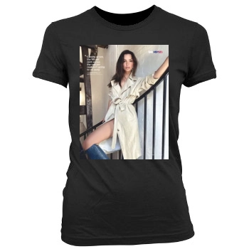 Emily Ratajkowski Women's Junior Cut Crewneck T-Shirt