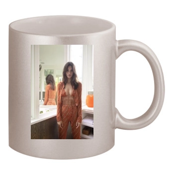 Emily Ratajkowski 11oz Metallic Silver Mug