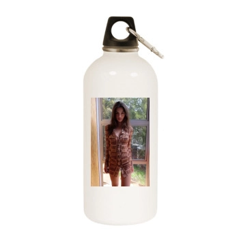 Emily Ratajkowski White Water Bottle With Carabiner