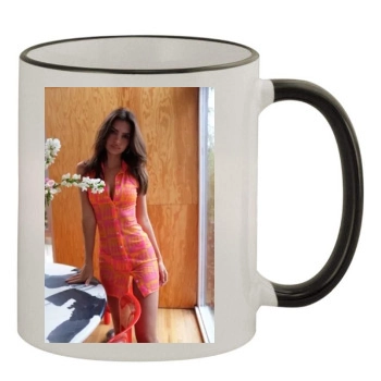 Emily Ratajkowski 11oz Colored Rim & Handle Mug