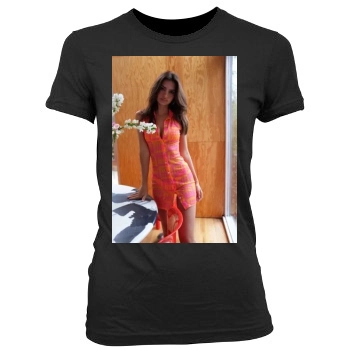 Emily Ratajkowski Women's Junior Cut Crewneck T-Shirt