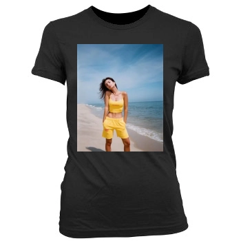 Emily Ratajkowski Women's Junior Cut Crewneck T-Shirt