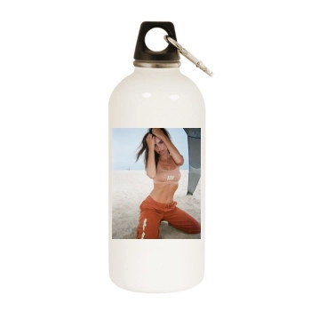 Emily Ratajkowski White Water Bottle With Carabiner