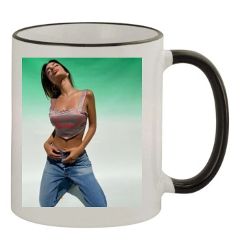 Emily Ratajkowski 11oz Colored Rim & Handle Mug