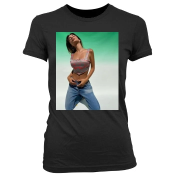 Emily Ratajkowski Women's Junior Cut Crewneck T-Shirt