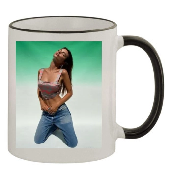 Emily Ratajkowski 11oz Colored Rim & Handle Mug