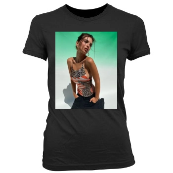 Emily Ratajkowski Women's Junior Cut Crewneck T-Shirt