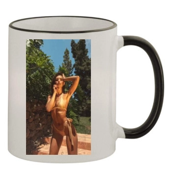 Emily Ratajkowski 11oz Colored Rim & Handle Mug