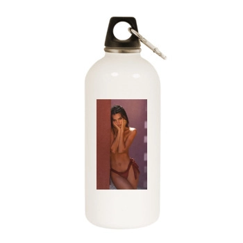 Emily Ratajkowski White Water Bottle With Carabiner