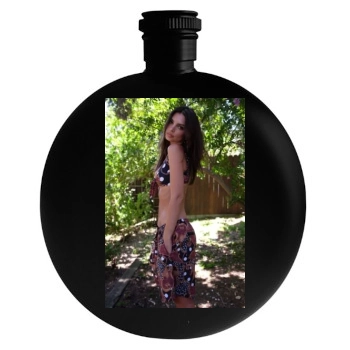 Emily Ratajkowski Round Flask