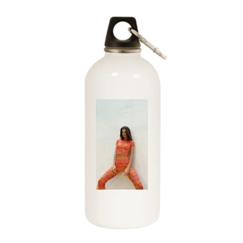 Emily Ratajkowski White Water Bottle With Carabiner