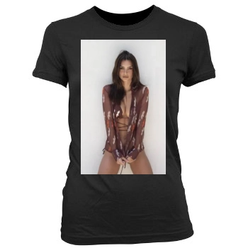 Emily Ratajkowski Women's Junior Cut Crewneck T-Shirt