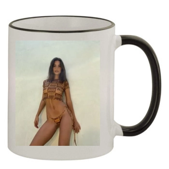 Emily Ratajkowski 11oz Colored Rim & Handle Mug