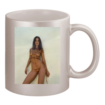 Emily Ratajkowski 11oz Metallic Silver Mug