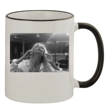 Emily Ratajkowski 11oz Colored Rim & Handle Mug