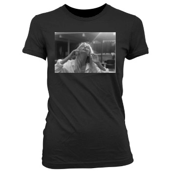 Emily Ratajkowski Women's Junior Cut Crewneck T-Shirt