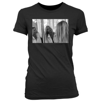 Emily Ratajkowski Women's Junior Cut Crewneck T-Shirt