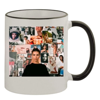 Emily Ratajkowski 11oz Colored Rim & Handle Mug