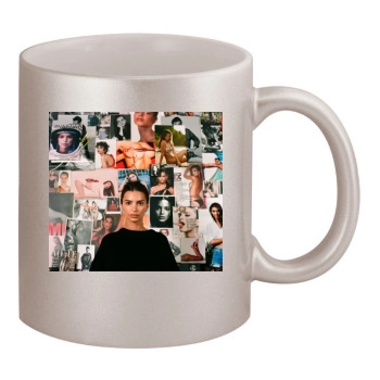 Emily Ratajkowski 11oz Metallic Silver Mug