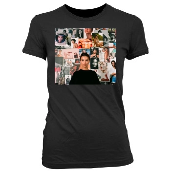 Emily Ratajkowski Women's Junior Cut Crewneck T-Shirt