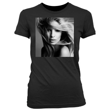 Emily Ratajkowski Women's Junior Cut Crewneck T-Shirt