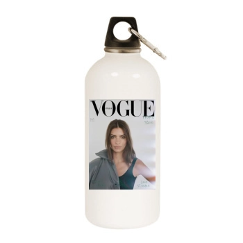 Emily Ratajkowski White Water Bottle With Carabiner