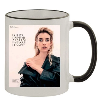 Emma Roberts 11oz Colored Rim & Handle Mug