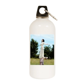 Eva Green White Water Bottle With Carabiner