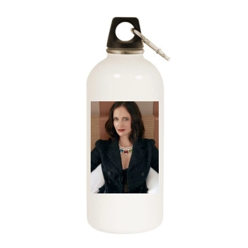 Eva Green White Water Bottle With Carabiner