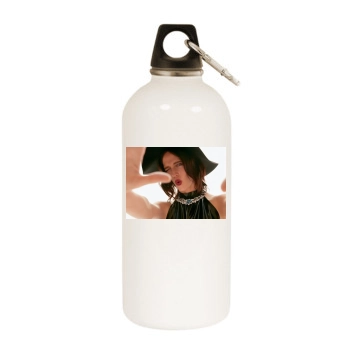 Eva Green White Water Bottle With Carabiner