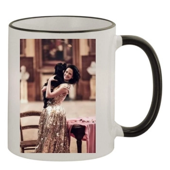 Eva Green 11oz Colored Rim & Handle Mug