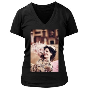 Eva Green Women's Deep V-Neck TShirt