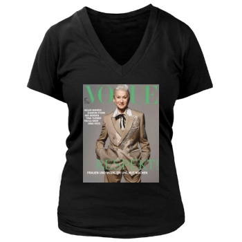 Helen Mirren Women's Deep V-Neck TShirt