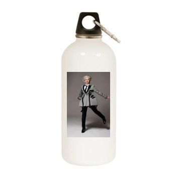 Helen Mirren White Water Bottle With Carabiner