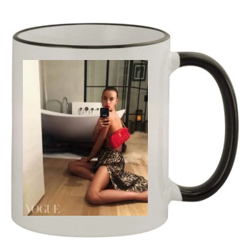 Irina Shayk 11oz Colored Rim & Handle Mug