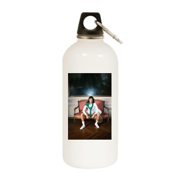 Irina Shayk White Water Bottle With Carabiner