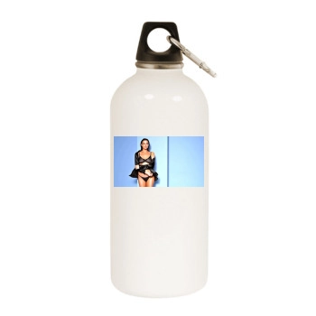 Irina Shayk White Water Bottle With Carabiner