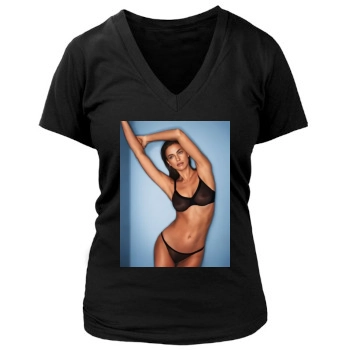 Irina Shayk Women's Deep V-Neck TShirt