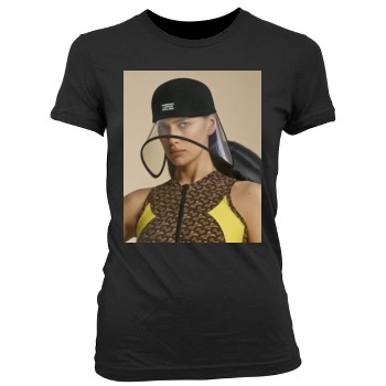 Irina Shayk Women's Junior Cut Crewneck T-Shirt