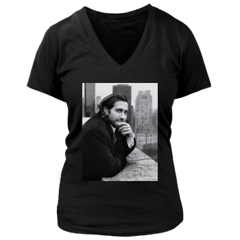 Jake Gyllenhaal Women's Deep V-Neck TShirt