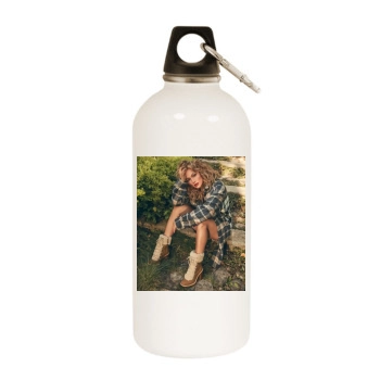 Jennifer Lopez White Water Bottle With Carabiner