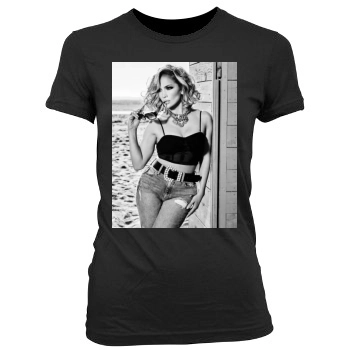 Jennifer Lopez Women's Junior Cut Crewneck T-Shirt