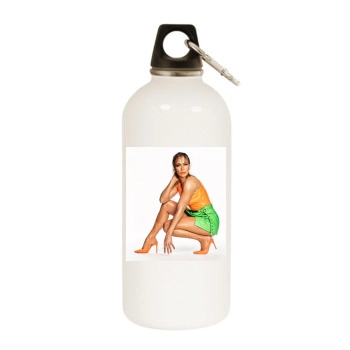 Jennifer Lopez White Water Bottle With Carabiner